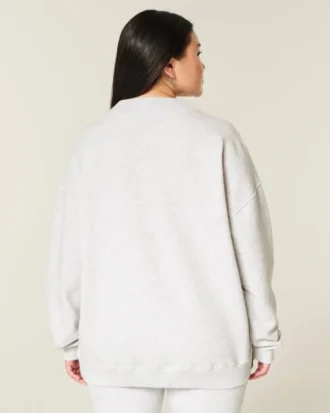 Oversized sweatshirt med høj hals Oversized sweatshirt med høj hals