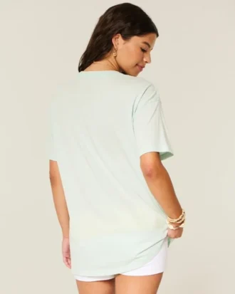 Oversized T-shirt med fiskemotiv