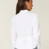 Poplin-skjorte med knapper