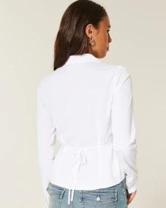 Poplin-skjorte med knapper