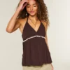 Pyntet V-hals halterneck-top Pyntet V-hals halterneck-top