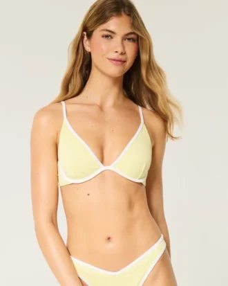 Ribbet bikini-top med bøjle