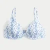 Ribbet bikini-top med bøjle og dyb udskæring Ribbet bikini-top med bøjle og dyb udskæring