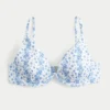 Ribbet bikini-top med bøjle og dyb udskæring Ribbet bikini-top med bøjle og dyb udskæring