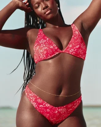 Ribbet Cheekiest bikiniunderdel med høj benlængde