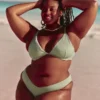 Ribbet Cheekiest bikiniunderdel med høj benlængde