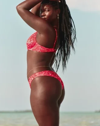 Ribbet Cheekiest bikiniunderdel med høj benlængde