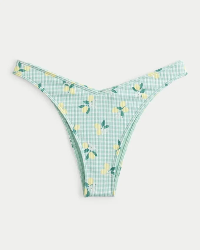 Ribbet Cheekiest bikiniunderdel med høj benlængde