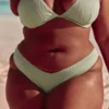 Ribbet Cheekiest bikiniunderdel med høj benlængde