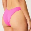 Ribbet højbenet V-talje Cheekiest bikiniunderdel