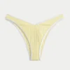 Ribbet højbenet V-talje Cheekiest bikiniunderdel
