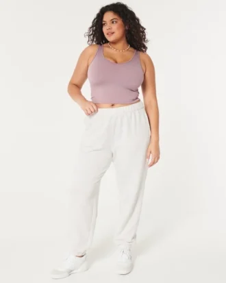 Sømløs ribbet V-hals tank top Sømløs ribbet V-hals tank top