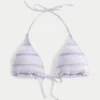 Smocked Halter Triangle Bikini Top Smocked Halter Triangle Bikini Top