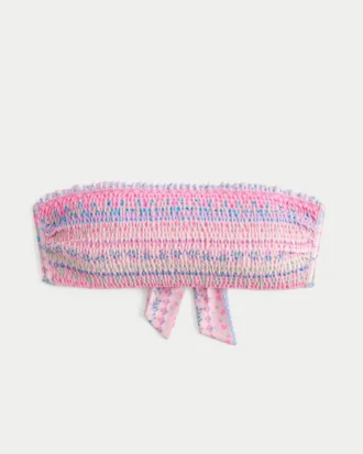 Smocket bandeau-bikinitop