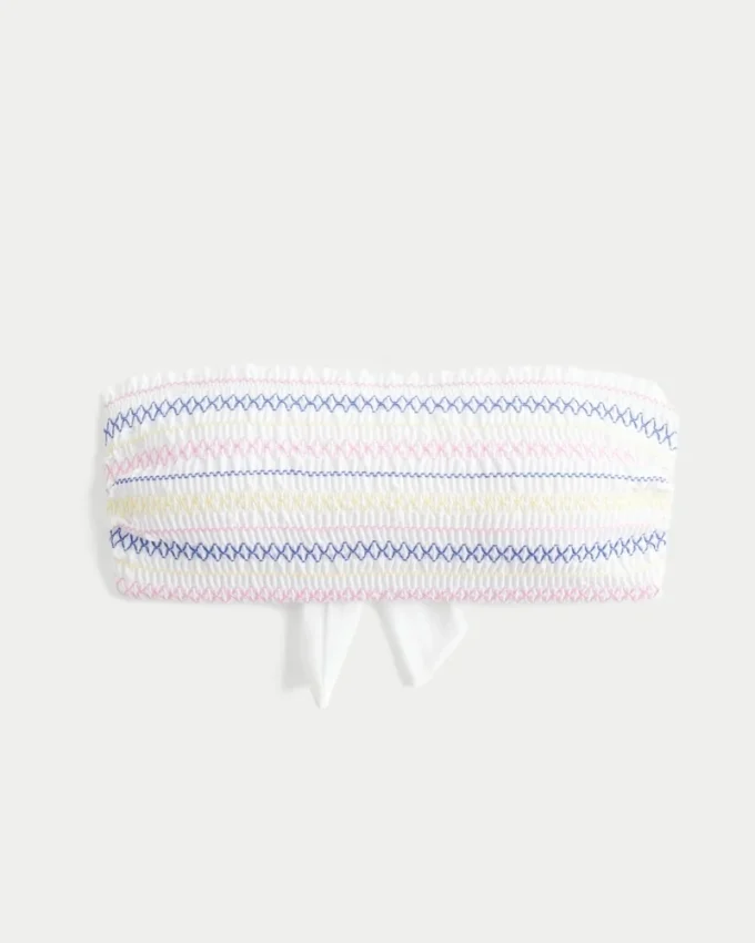 Smocket bandeau-bikinitop Smocket bandeau-bikinitop