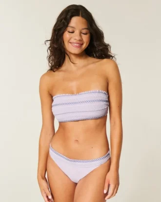 Smocket bandeau-bikinitop