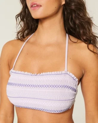 Smocket bandeau-bikinitop