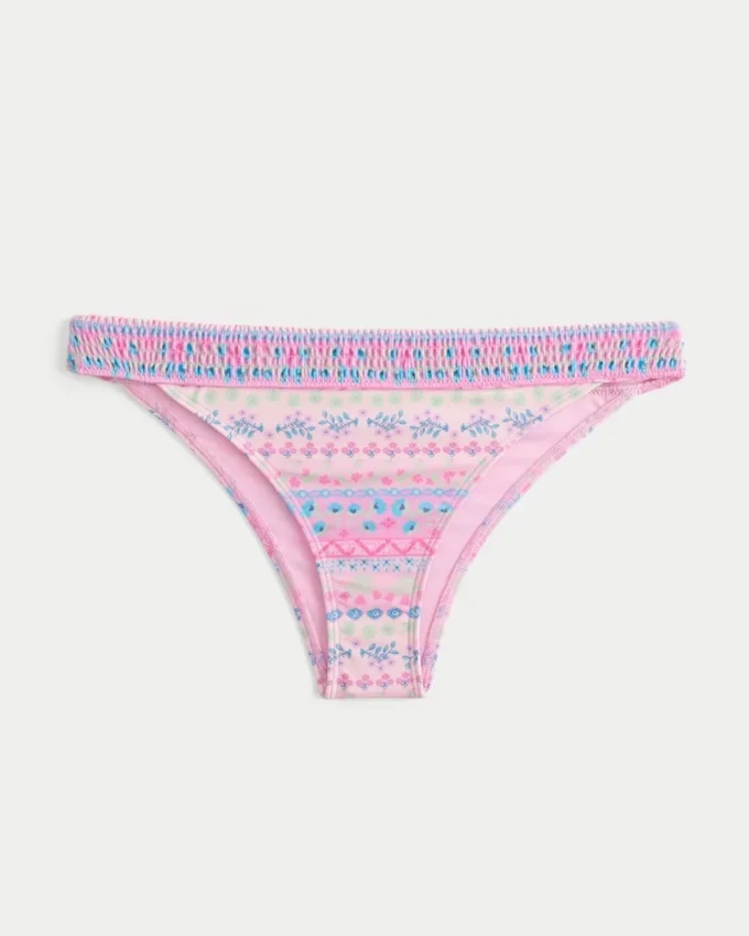 Smocket talje, højt skåret Cheekiest bikinibund