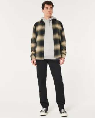 Sorte, smalle, lige jeans, der ikke falmer