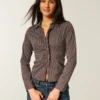 Stretch-poplin-skjorte i smoking-stil Stretch-poplin-skjorte i smoking-stil