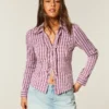 Stretch-poplin-skjorte i smoking-stil Stretch-poplin-skjorte i smoking-stil