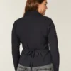 Stretch-poplin-skjorte i smoking-stil