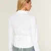 Stretch-poplin-skjorte i smoking-stil Stretch-poplin-skjorte i smoking-stil