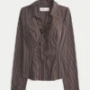Stretch-poplin-skjorte i smoking-stil Stretch-poplin-skjorte i smoking-stil
