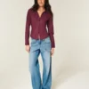 Stretch poplin skjorte med knapper
