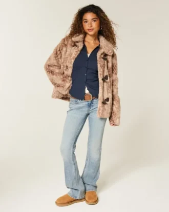 Stretch poplin skjorte med knapper