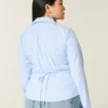 Stretch poplin skjorte med knapper