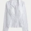 Stretch poplin skjorte med knapper Stretch poplin skjorte med knapper