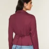 Stretch poplin skjorte med knapper