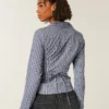 Stretch poplin skjorte med knapper