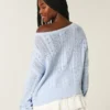 Strikket sweater med sløjfeærmer