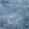 Superbaggy denimshorts med dødningehovedgrafik Superbaggy denimshorts med dødningehovedgrafik