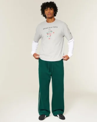 Superbaggy sweatpants med piping