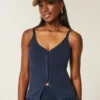 Sweater-tanktop med knapper