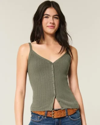 Sweater-tanktop med knapper