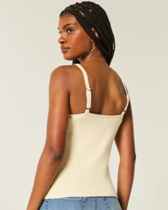 Sweater-tanktop med knapper