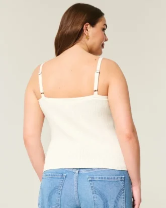 Sweater-tanktop med knapper