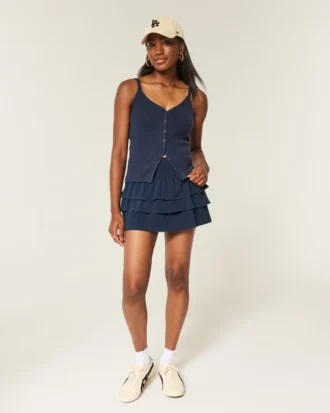 Sweater-tanktop med knapper