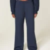 Sweatpants med bred benvidde og hjerteformet lomme Sweatpants med bred benvidde og hjerteformet lomme