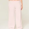 Sweatpants med bred benvidde og hjerteformet lomme Sweatpants med bred benvidde og hjerteformet lomme