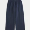 Sweatpants med bred benvidde og hjerteformet lomme Sweatpants med bred benvidde og hjerteformet lomme