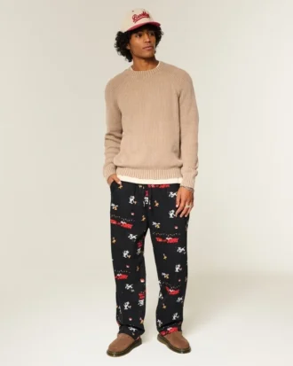 Tom og Jerry grafiske flannel pyjamasbukser