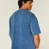 Tung baggy kort fodbold-T-shirt med grafisk print Tung baggy kort fodbold-T-shirt med grafisk print
