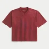 Tung baggy kort fodbold-T-shirt med grafisk print Tung baggy kort fodbold-T-shirt med grafisk print