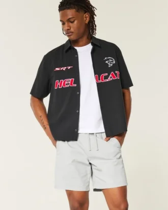 Twill-shorts over knæet