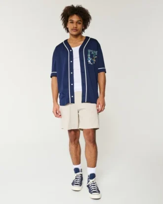 Twill-shorts over knæet